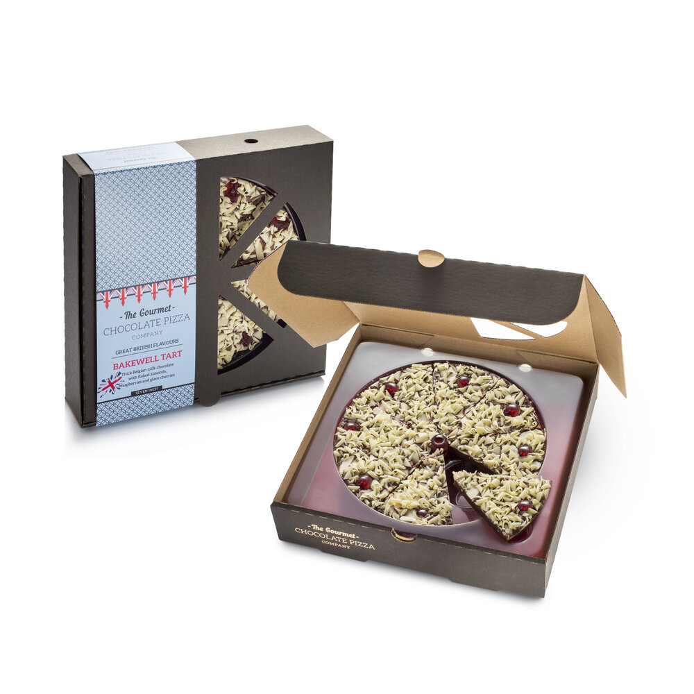 Bakewell Tart 7" Chocolate Pizza and lovely display box